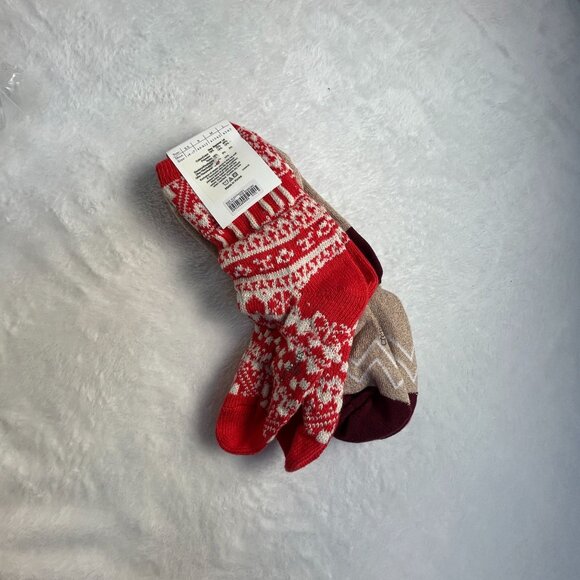 J.Crew Girls Crew Cuts Omg Fair Isle Trouser Socks 3 Pairs Medium Korea New - Picture 2 of 3